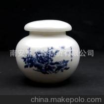 青花牡丹，密封典雅 南安市人峰商贸陶瓷茶叶罐批发详解